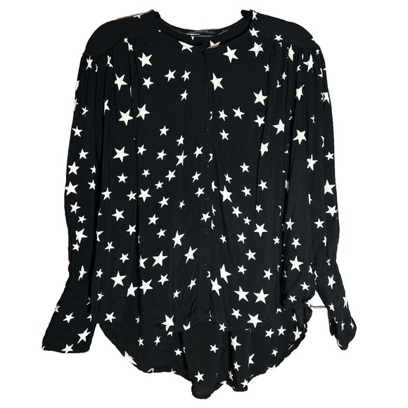 Zara Tops - Zara Woman Premium Demin Small Star Graphic Boho Galaxy Western Cowgirlcore